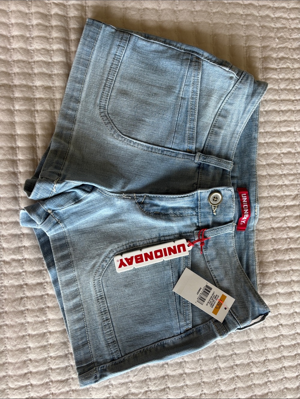 UNIONBAY Light Blue Women's Denim Shorts - NWT - 3.5” inseam (but 3” per ruler?)
